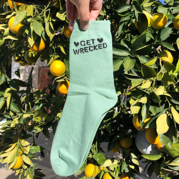 Get Wrecked Socks! Sage