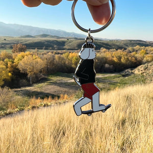 Skating Tough Pup Keychain