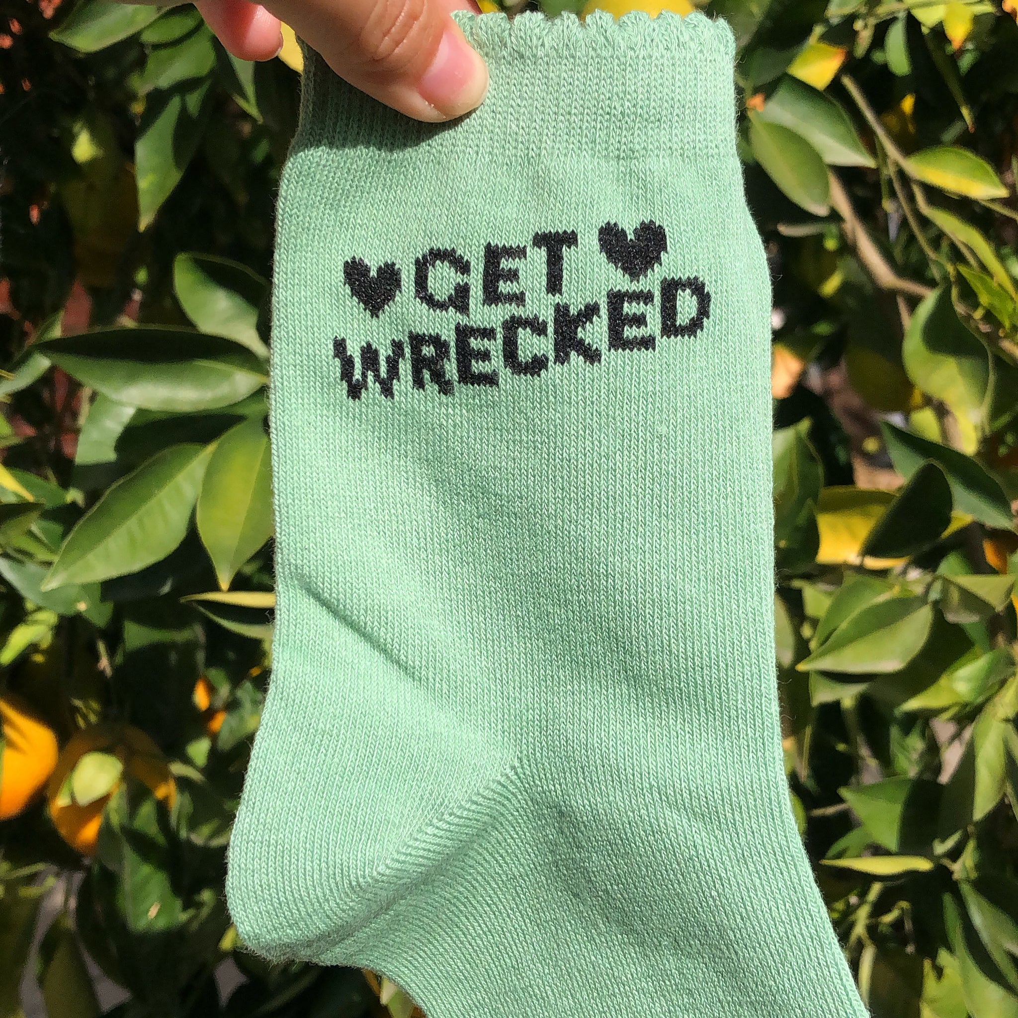 Get Wrecked Socks! Sage