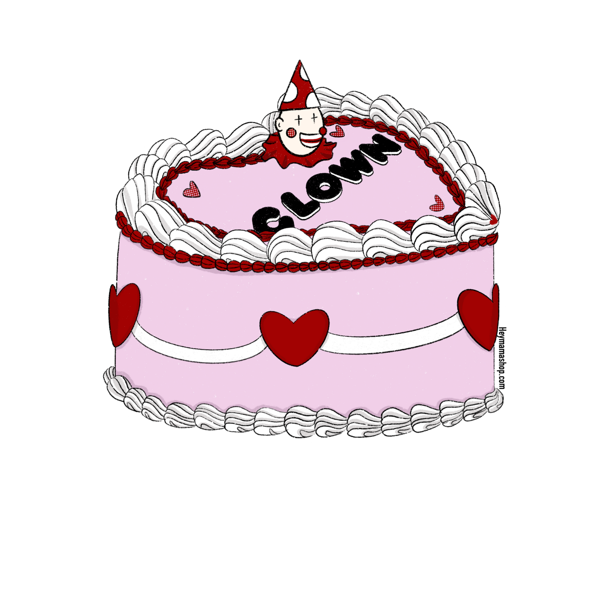 Clown Cake Sticker