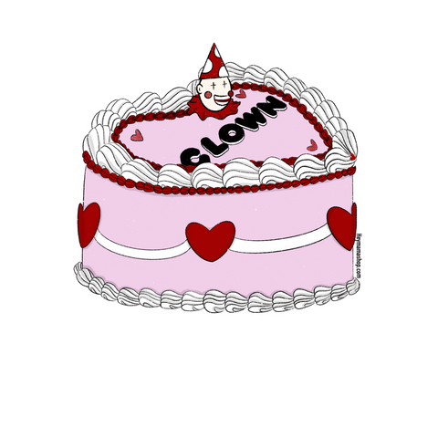 Clown Cake Sticker